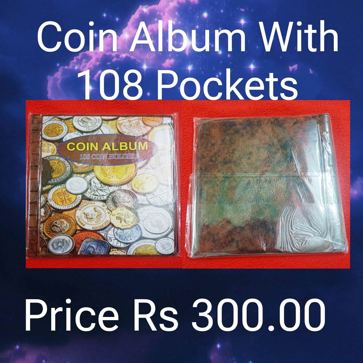 coin album with 108 pockets