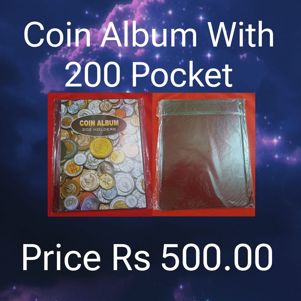 coin album with 200 pockets